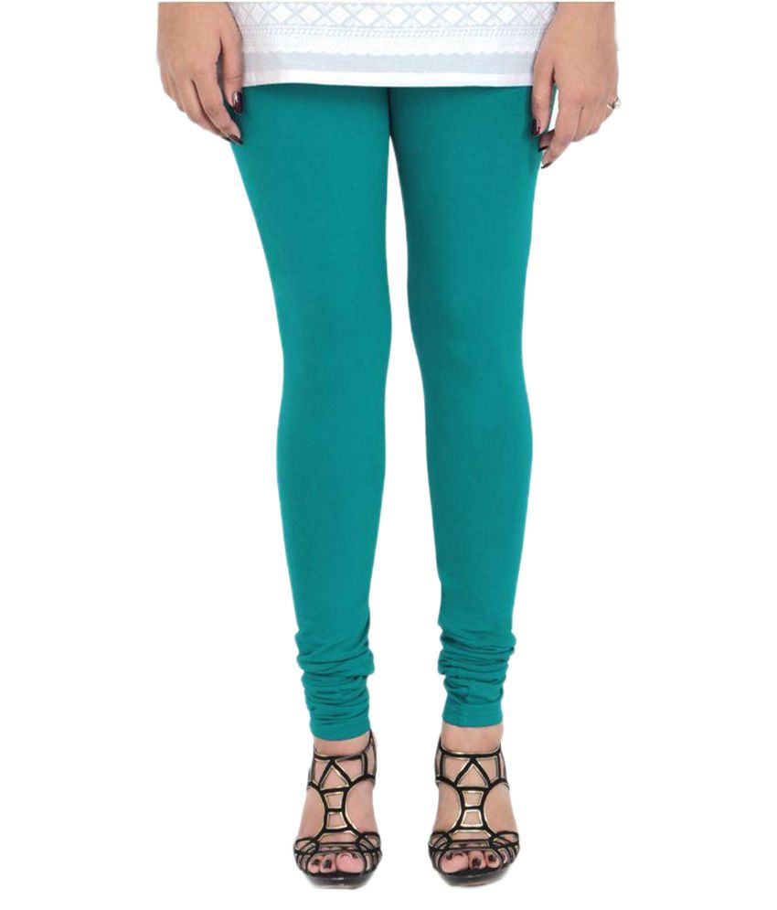     			Vami Turquoise Cotton Leggings