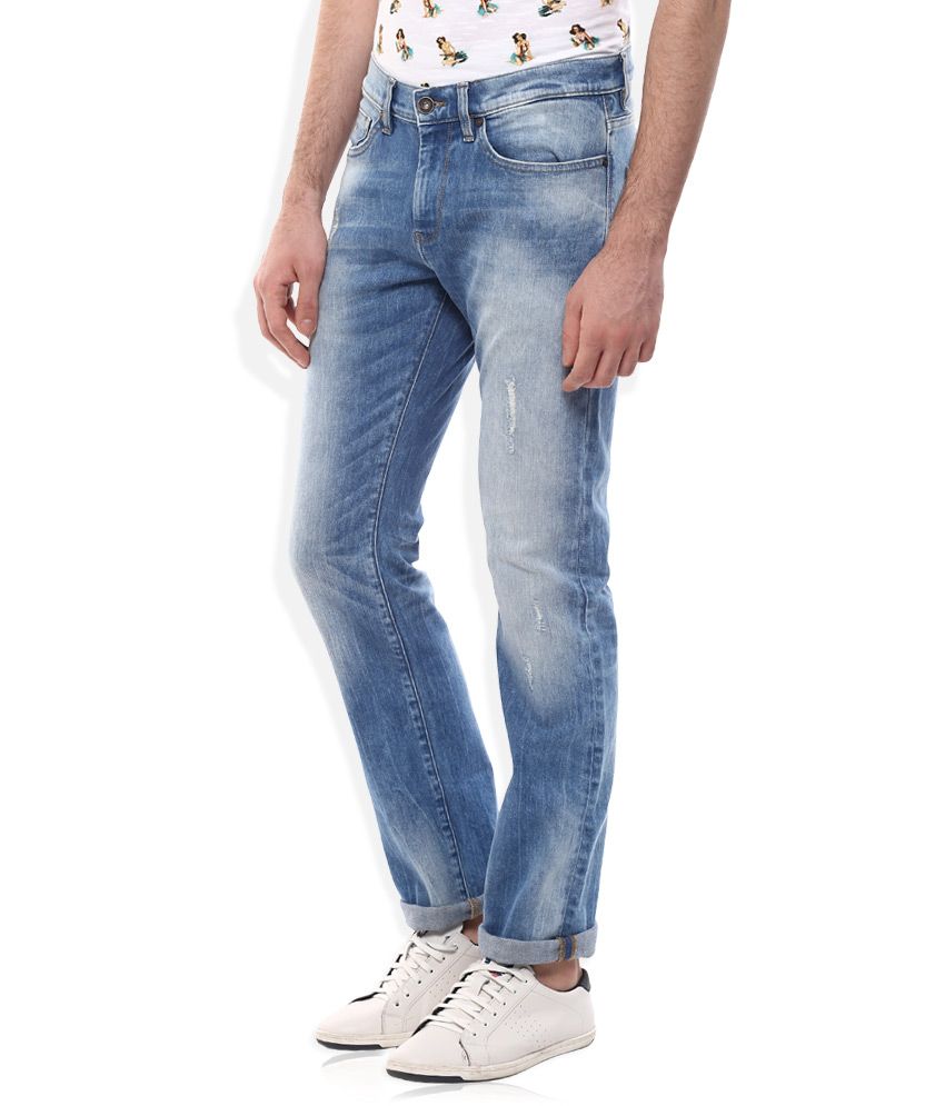 blue regular fit jeans