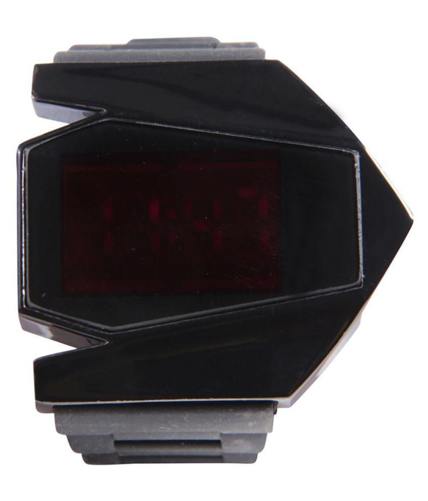 simple black digital watch