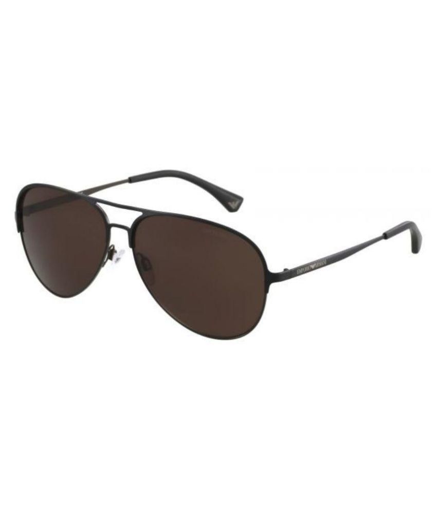 Emporio Armani - Brown Pilot Sunglasses ( ea-2032-3127-73 ) - Buy ...