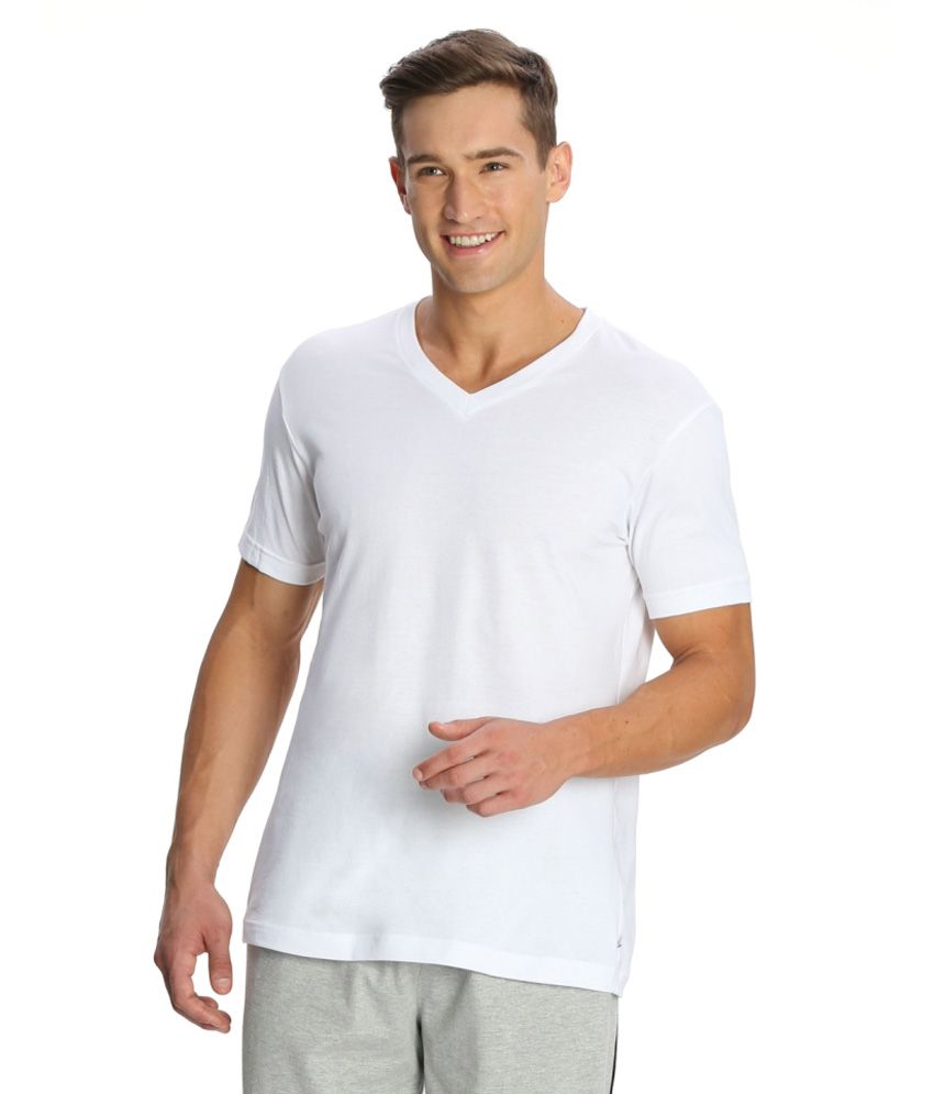 Jockey White V-Neck T Shirt Pack of 2 - Buy Jockey White V-Neck T Shirt