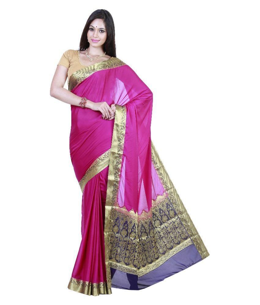 sree chandrakalaa silk kendra Pink and Grey Mysore Silk Saree - Buy ...