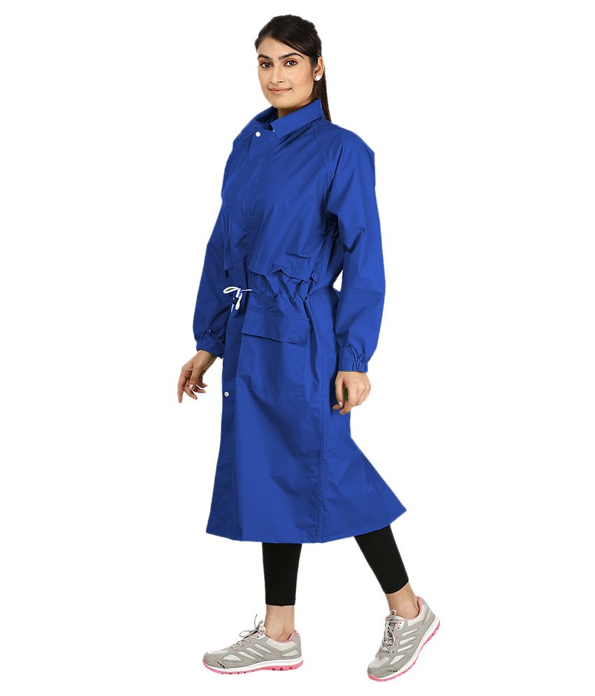 Rainfun Blue Waterproof Nylon Long Raincoat Buy Rainfun Blue Waterproof Nylon Long Raincoat