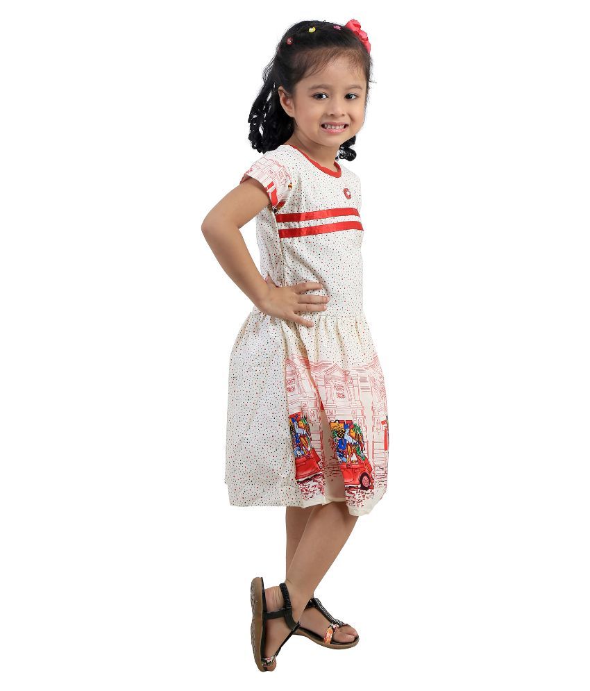 white cotton frock design