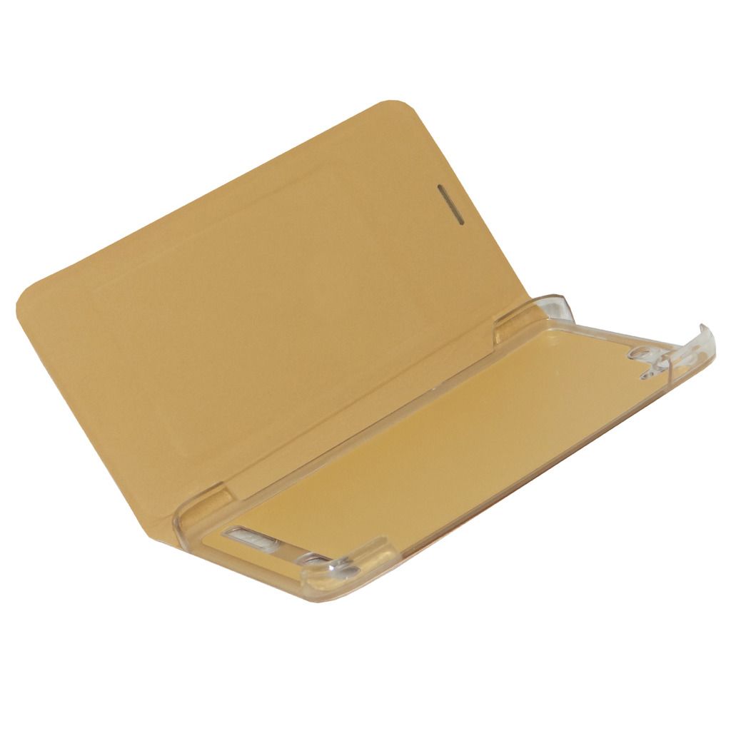 Acm Premium Flip Flap Case For Lenovo Vibe K5 Cover Golden Flip