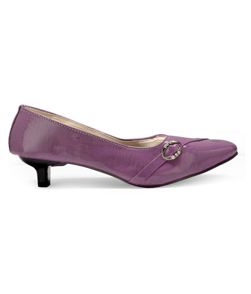 deep purple block heels