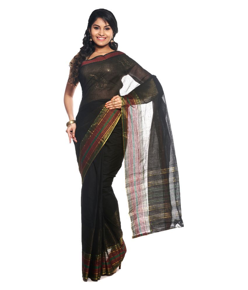Cotton saree with oxidised jewellery clearance