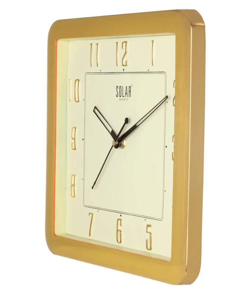 Solar Sweep 11 inch Plastic Wall Clock Gold Buy Solar Sweep 11 inch Plastic Wall Clock Gold