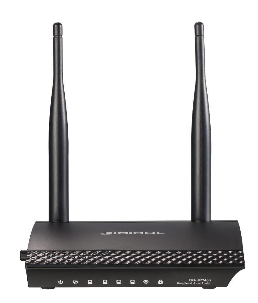     			Digisol 300Mbps (DG-HR3400) Wireless Broadband Home Router Without Modem (Black)