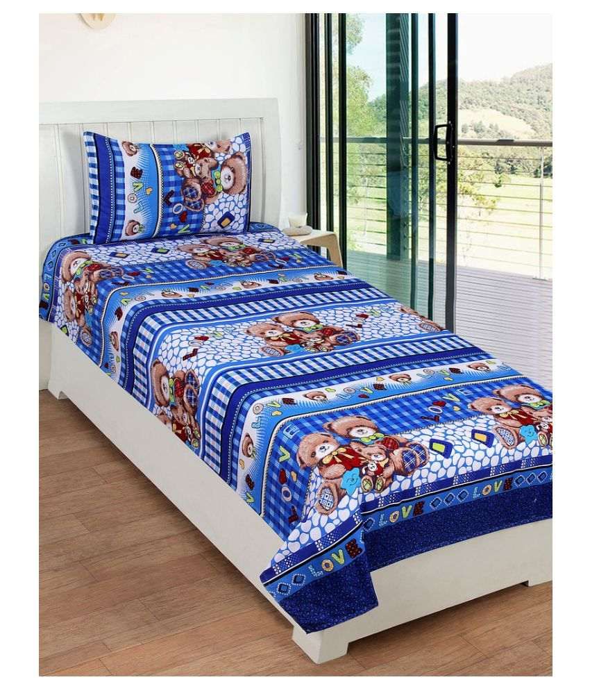 Indian Online Mall Single Cotton Floral Bed Sheet - Buy ...