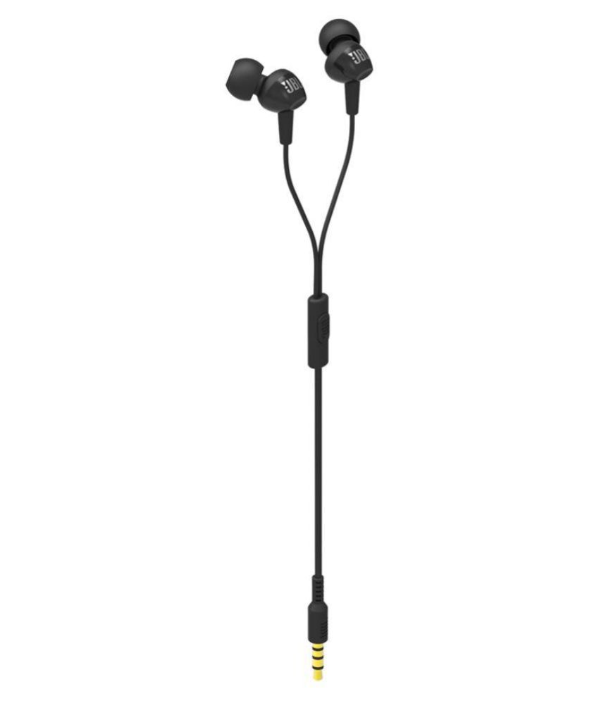     			JBL C150SI In Ear Wired With Mic Earphones Black