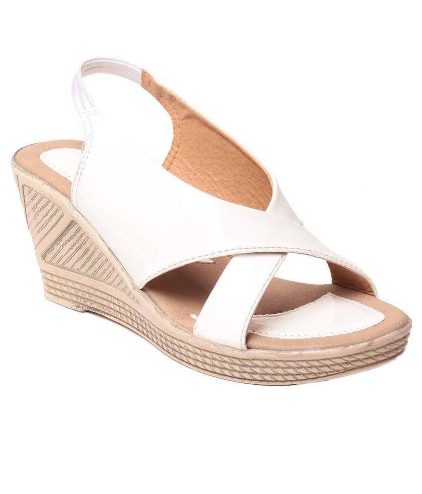 Bare Soles White Wedges Heels Price in India- Buy Bare Soles White Wedges Heels Online at Snapdeal