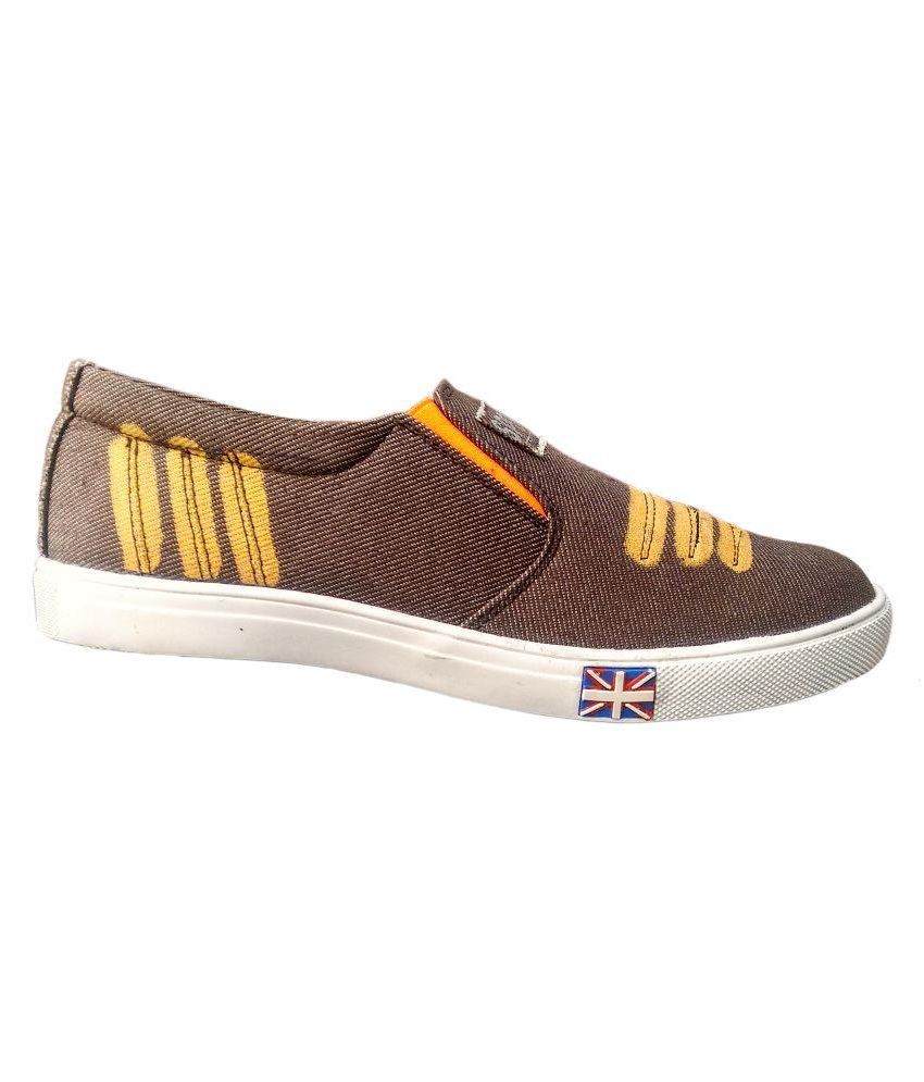 brown canvas shoes for police