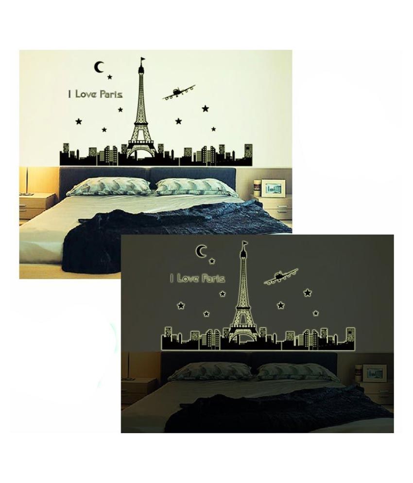 Syga Time in Paris Glow in the Dark Sticker PVC Wall Stickers Buy