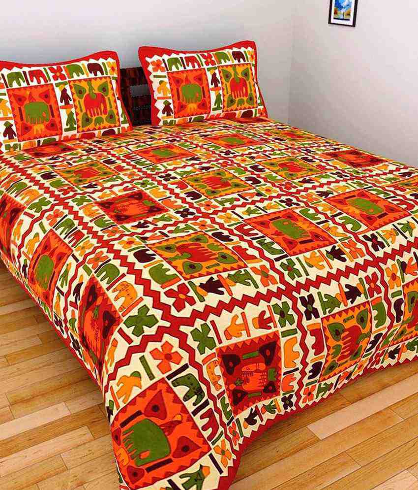     			Uniqchoice King Cotton Traditional Bed Sheet