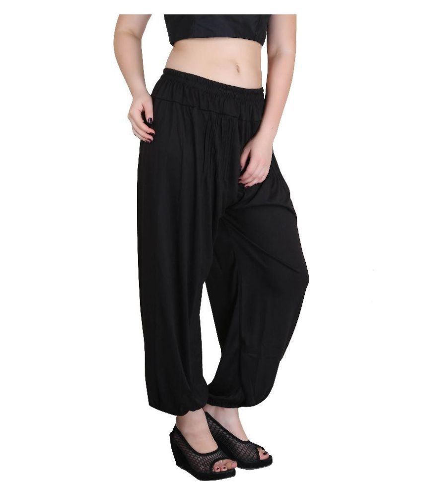 Buy Kannan Black Cotton Lycra Dhoti Pants Online at Best Prices in ...