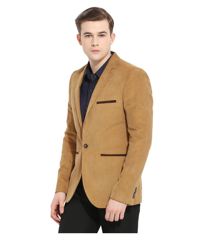 Envoy Khaki Casual Blazers - Buy Envoy Khaki Casual Blazers Online at Best Prices in India on 