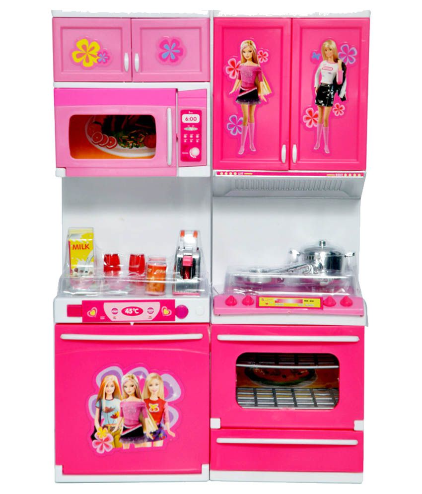 Dream Deals Pink Plastic Barbie Kitchen Set Buy Dream Deals Pink