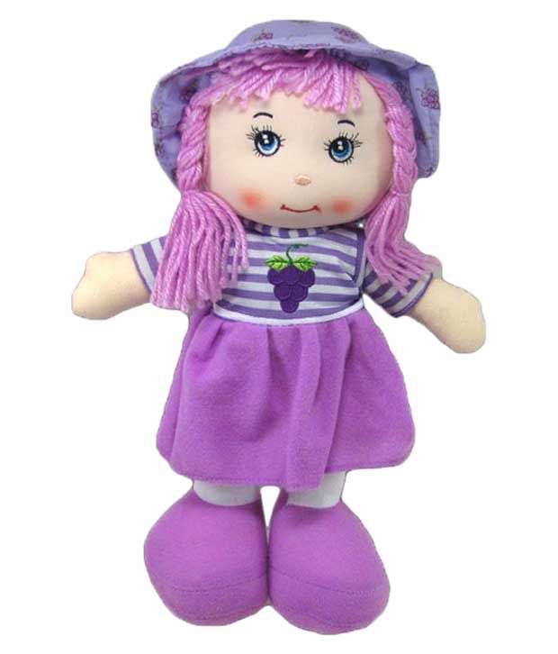     			Tickles Purple Beautiful Happy Smile Face Doll Stuffed Soft Plush Toy Love Girl Birthday Gifts Home Decoration (Color: Purple Size: 35 cm)