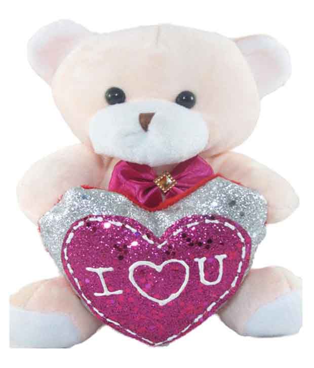     			Tickles Peech I Love You Heart Teddy Stuffed Soft Plush Animal Toy 15 cm