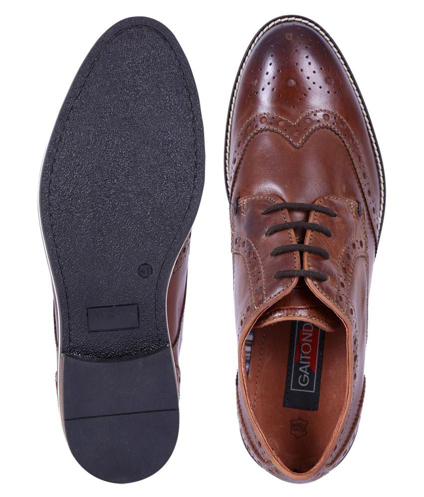 Gaitonde Brown Brogues Shoes - Buy Gaitonde Brown Brogues Shoes Online ...