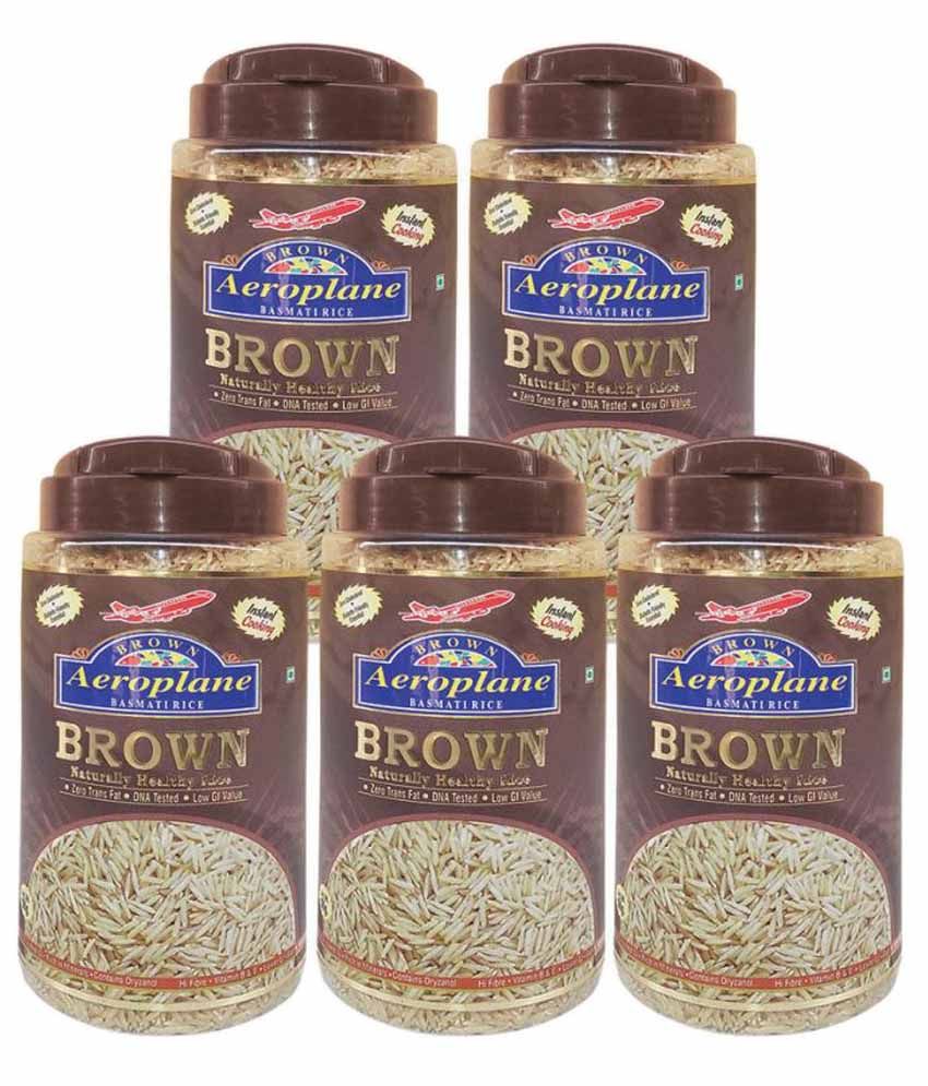 Aeroplane Brown organic Rice Rice 1 kg Pack of 5: Buy Aeroplane Brown