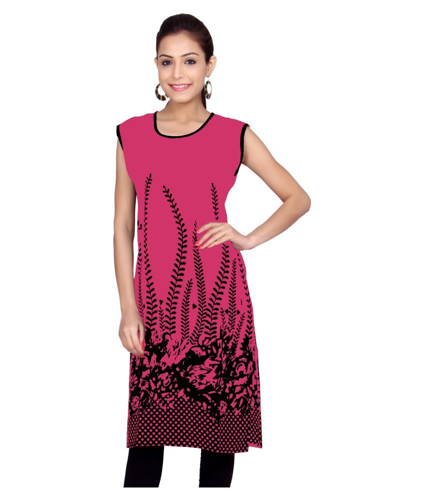 pink frock kurti