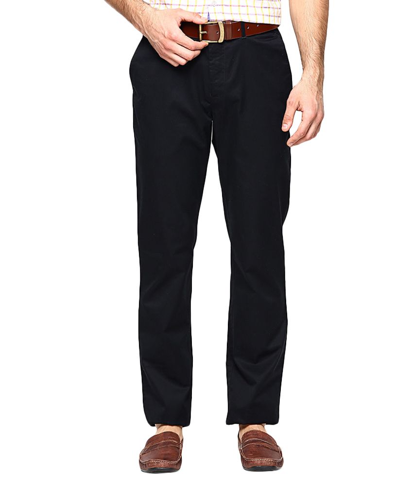 BLACKBERRYS Black Slim Fit Formal Trousers - Buy BLACKBERRYS Black Slim ...