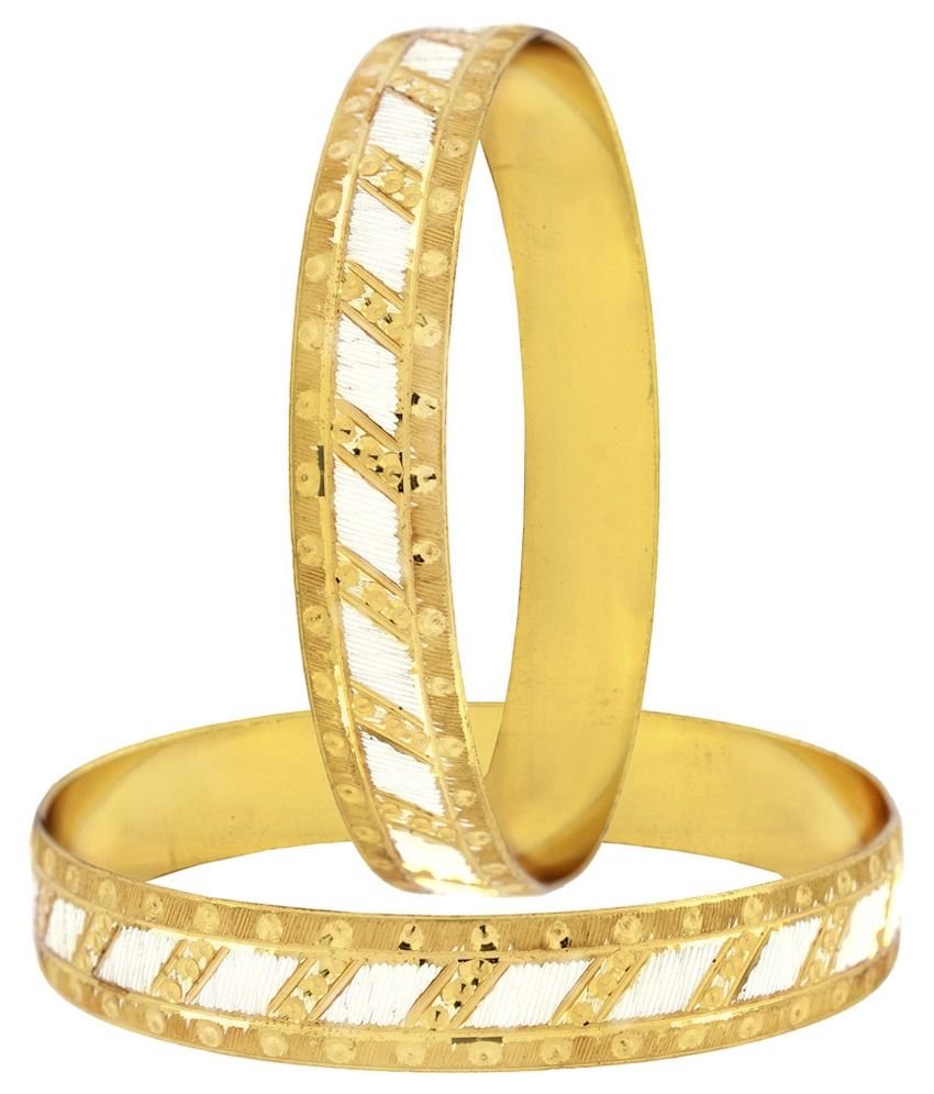     			The Jewelbox Golden Bangle - Set of 2