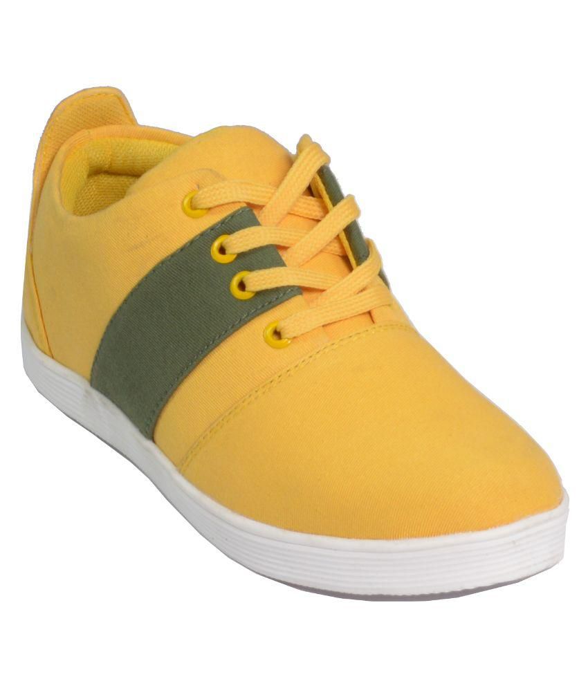 Dk Shoes Yellow Canvas Shoes - Buy Dk Shoes Yellow Canvas Shoes Online ...