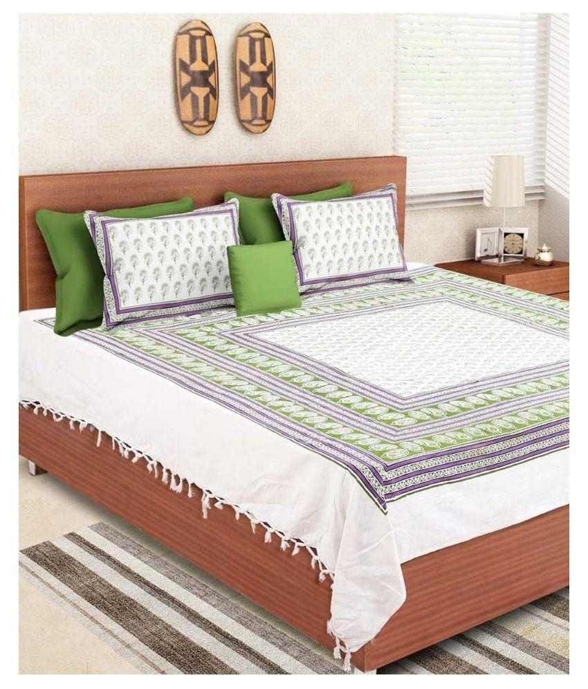 VarEesha Double Cotton Paisley Bed Sheet Buy VarEesha Double Cotton
