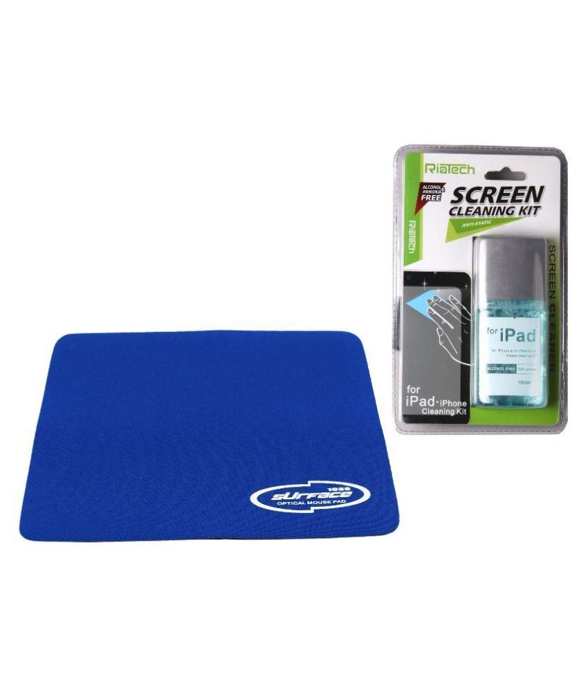 RiaTech Cleaning Kit and Surface Mousepad for iPad, iPhone Screen