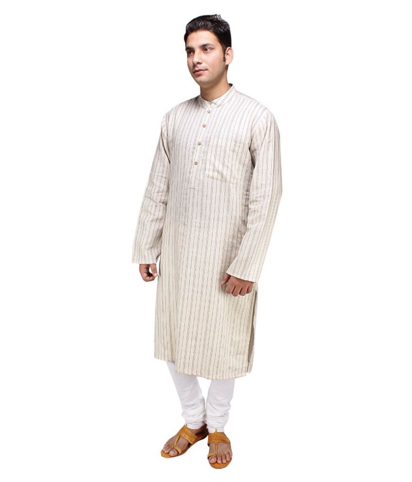 Cotton Collection OffWhite Linen Kurta Buy Cotton Collection Off