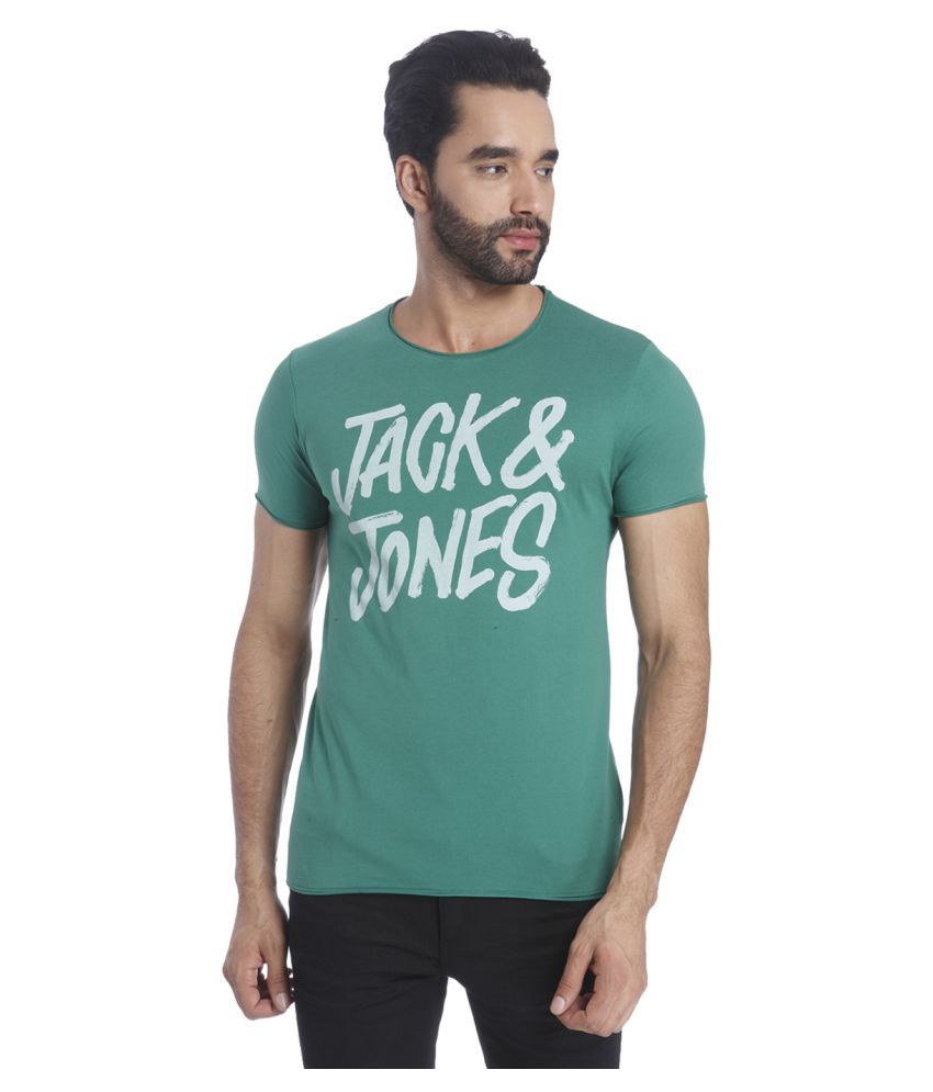 Jack \u0026 Jones Green Round T-Shirt - Buy 