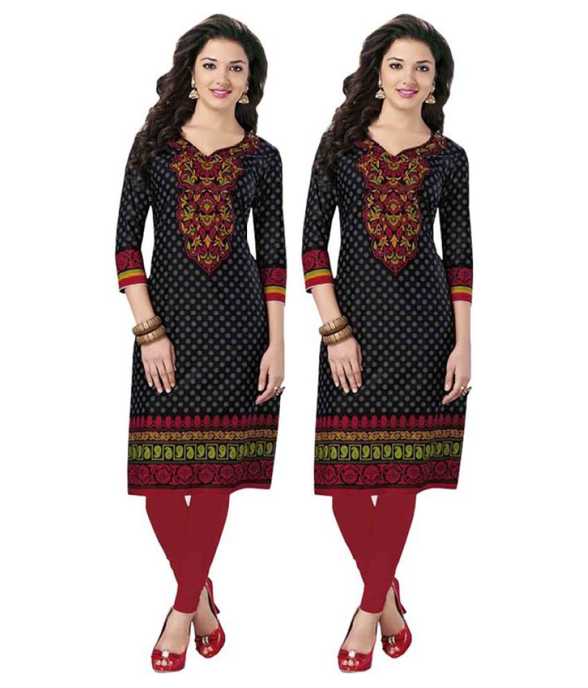 black kurti dress material