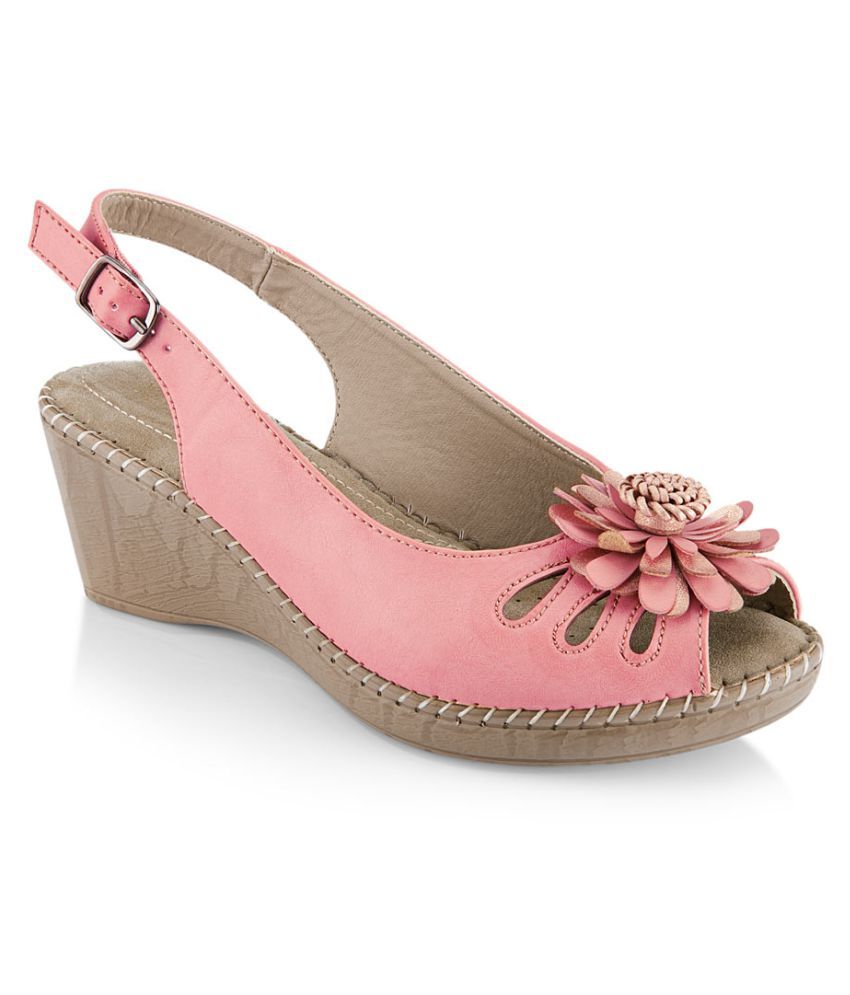 Tresmode Pink Wedges Heels Price In India Buy Tresmode Pink Wedges Heels Online At Snapdeal