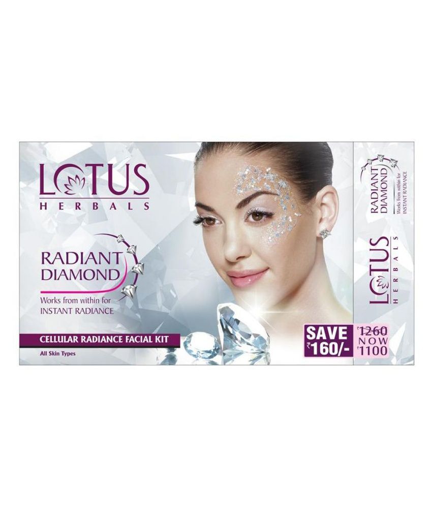 Lotus Herbals Radiant Diamond Cellular Radiance Facial Kit 160 g: Buy ...