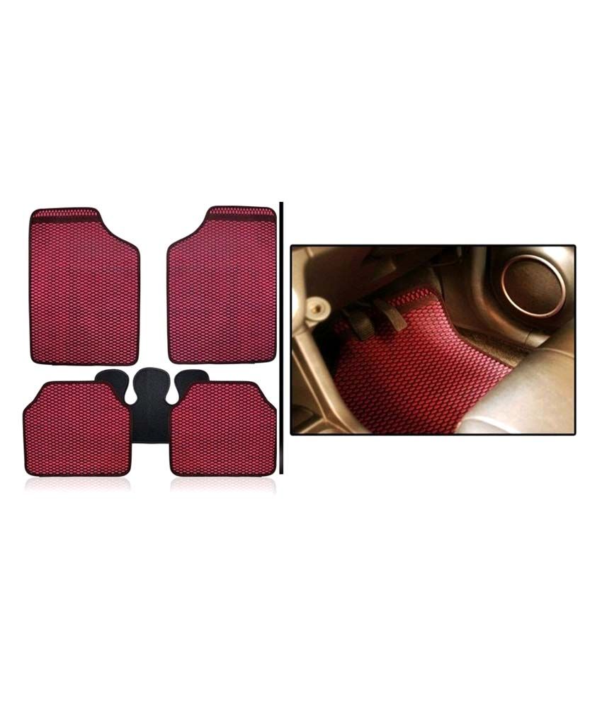 U E Red Rubber Car Floor Mat Set Of 5 Buy U E Red Rubber Car