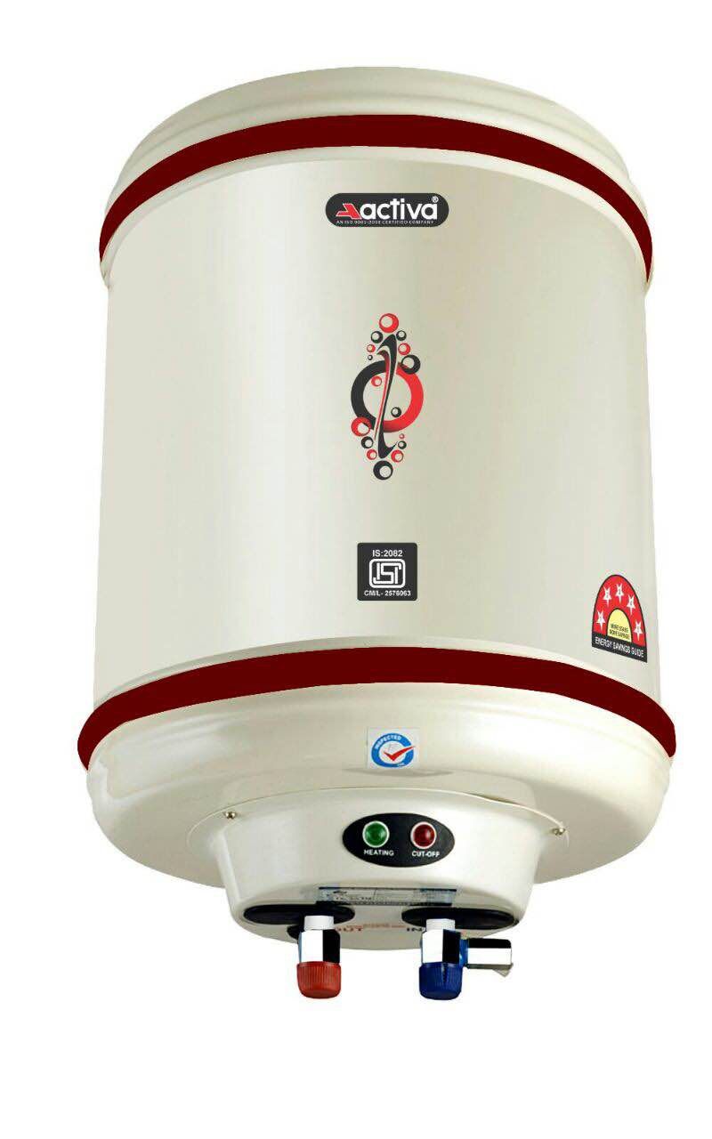 ACTIVA 25 LTR Storage 5 Star 2 KVA Geyser with Special Anti Rust Coating Metal Body,HD ISI Element Hotline (Ivory)
