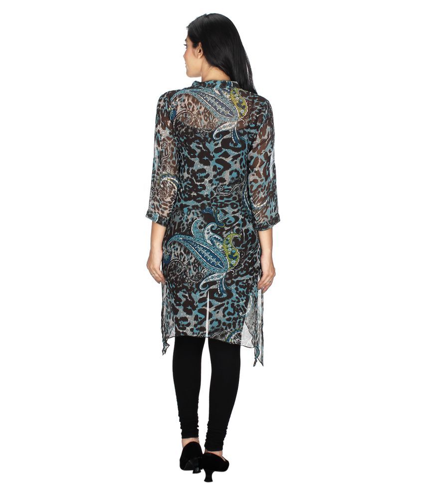 asymmetrical hemline kurti