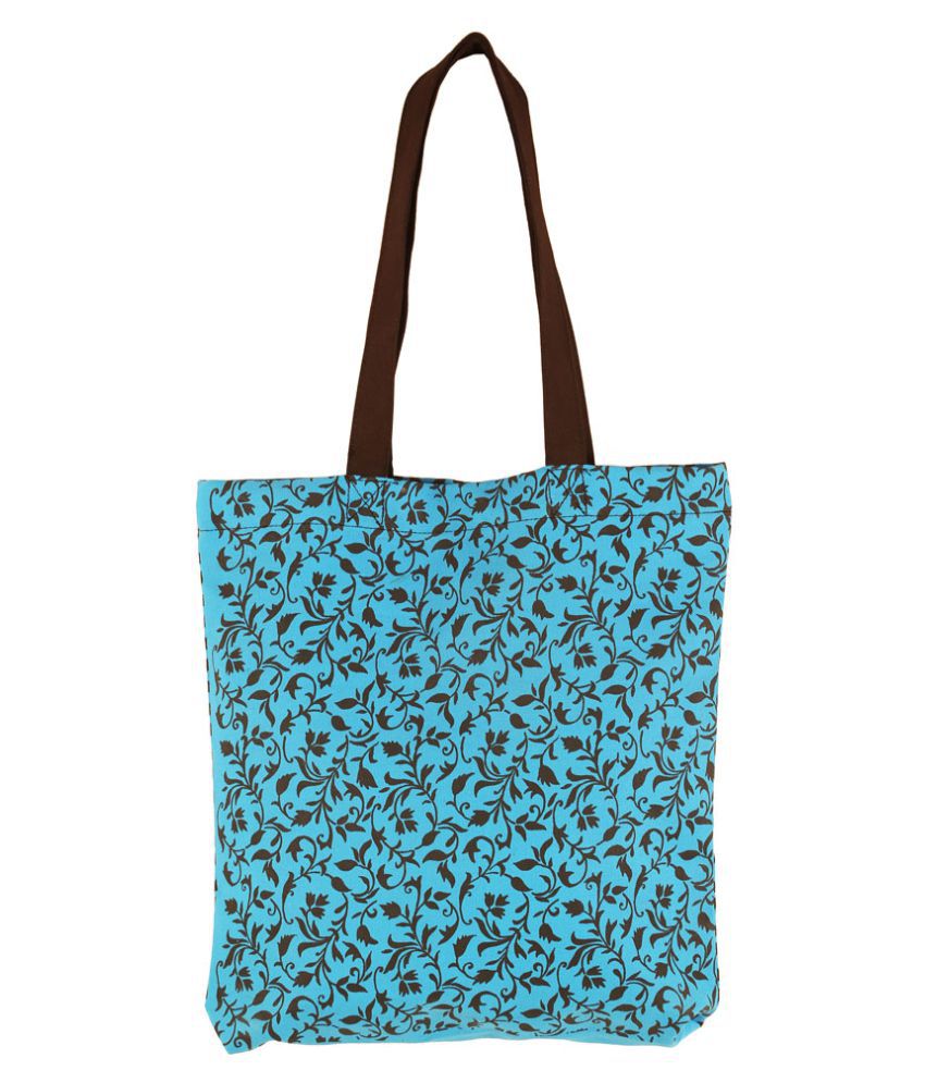 Bag Factory Blue Canvas Tote Bag - Buy Bag Factory Blue Canvas Tote Bag Online at Best Prices in ...