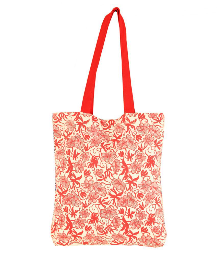 Bag Factory White Canvas Tote Bag - Buy Bag Factory White Canvas Tote Bag Online at Best Prices ...
