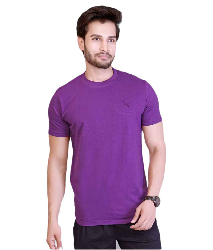 LUCfashion Purple Round T-Shirt