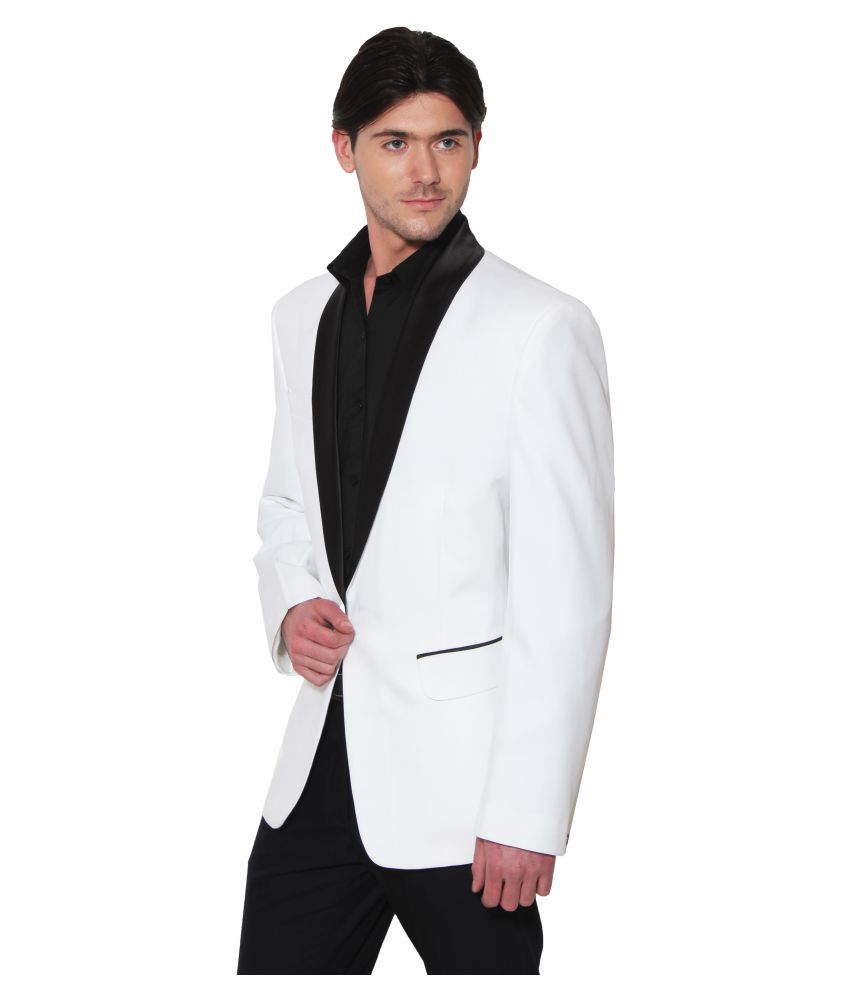 Favoroski White Solid Party Blazers - Buy Favoroski White Solid Party ...