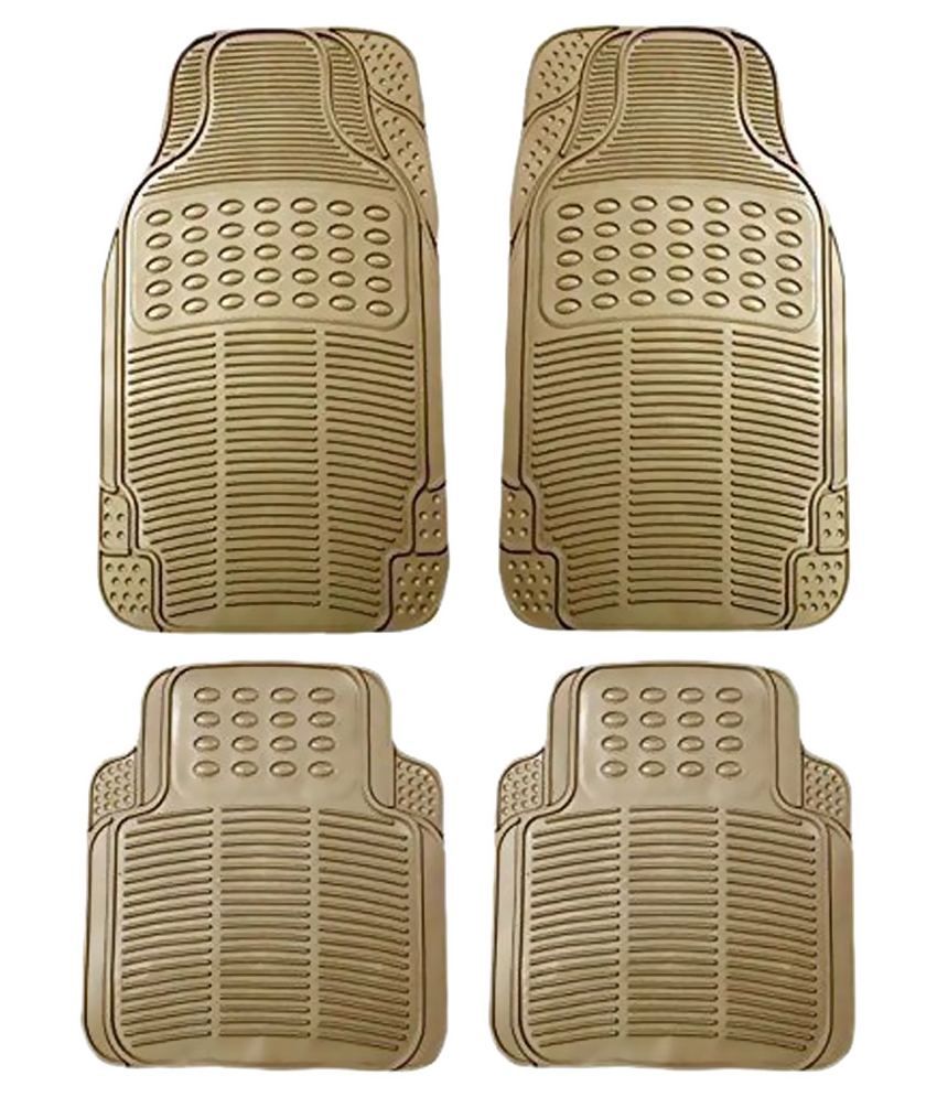 MPI Car rubber Floor Mat 4 pc for Maruti Alto K10 [20102014] ,Beige