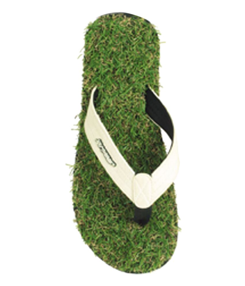 sole threads grass flip flops