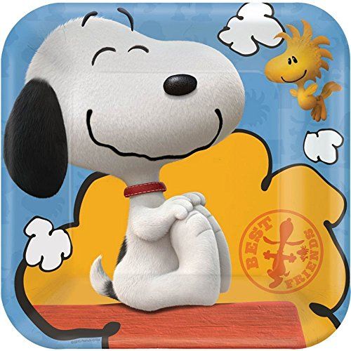 Peanuts Snoopy Birthday Party Supplies Set Plates Napkins Cups Kit for