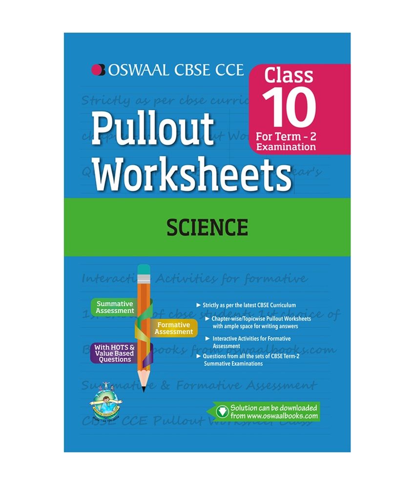 Oswaal CBSE CCE Pullout Worksheet For Class 10 Term II (October to