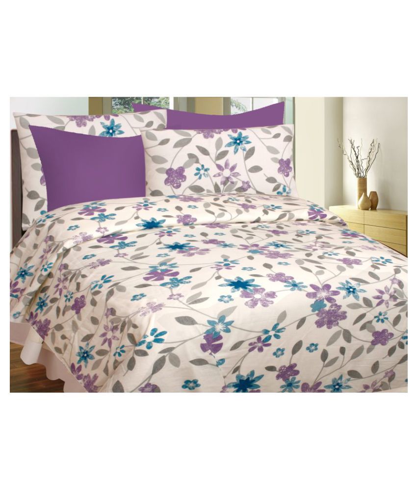     			Divine Casa Double Cotton Floral Bed Sheet