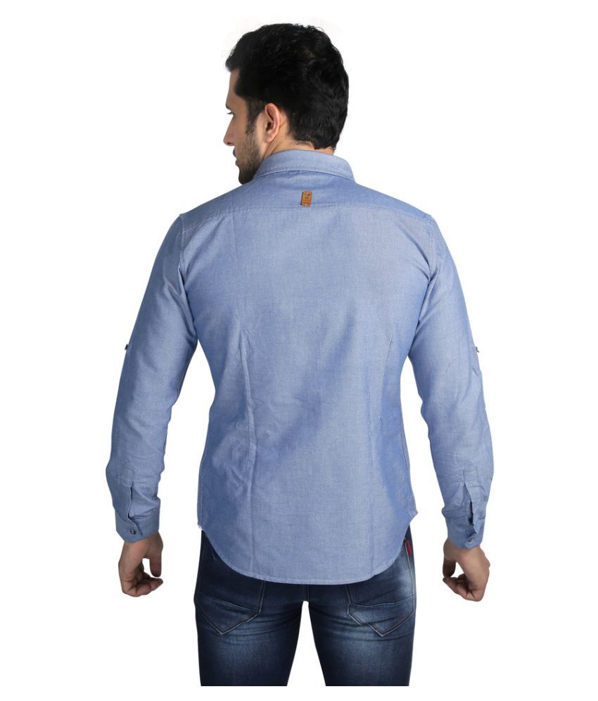 Nostrum Jeans Blue Casuals Slim Fit Shirt - Buy Nostrum Jeans Blue ...